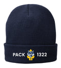 Pack 1322 Fleece-Lined Knit Beanie — Navy