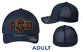 Pack 1322 Adult Leather Patch Trucker Cap — Navy