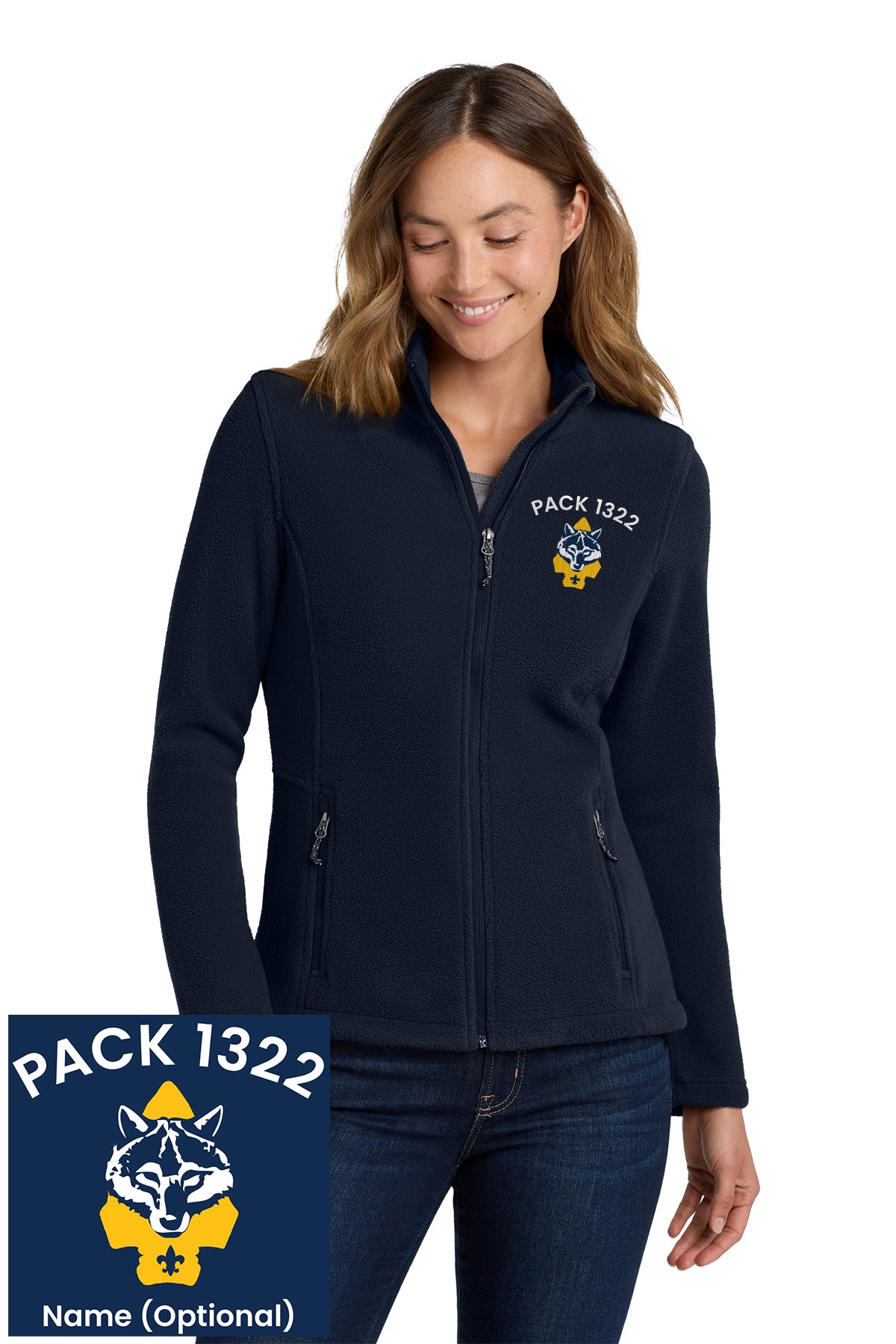 Pack 1322 Ladies Value Fleece Full-Zip — Navy