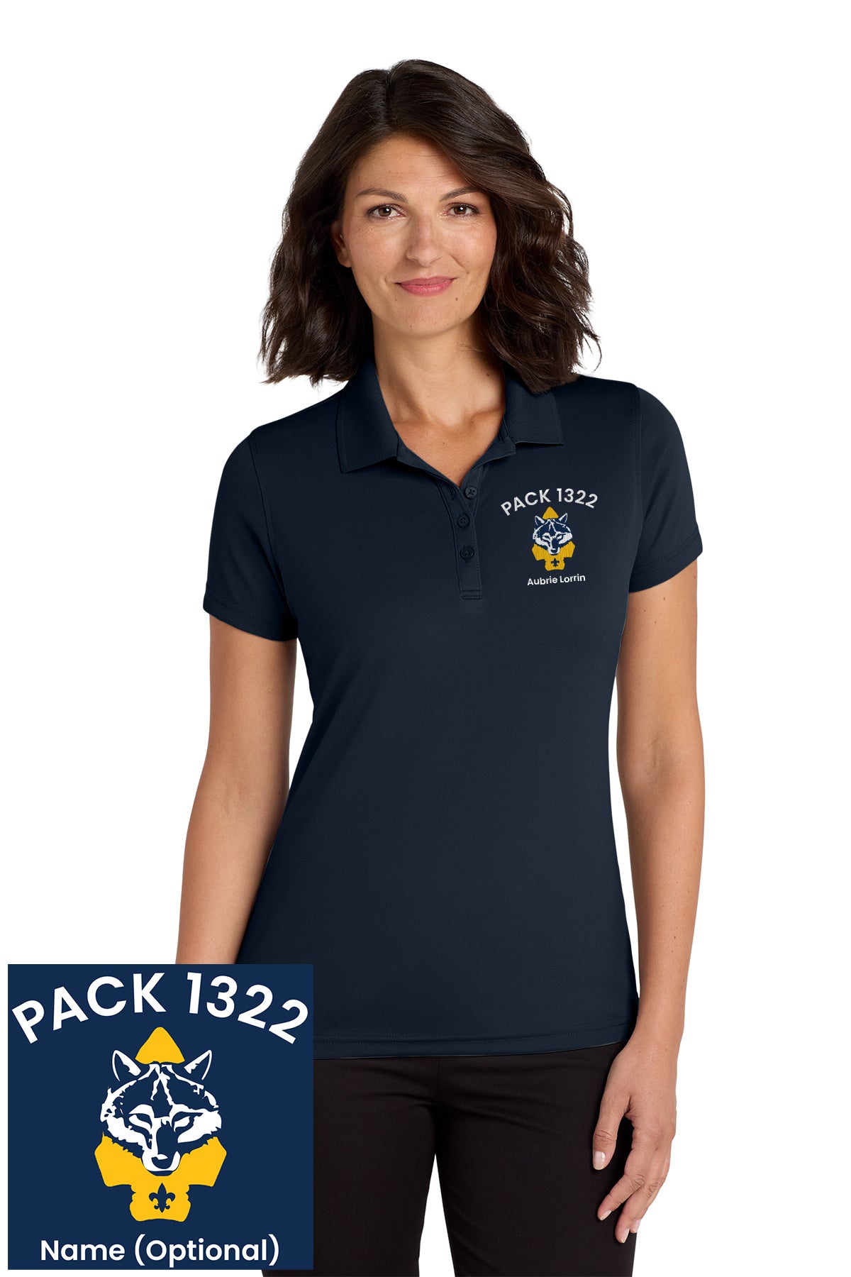 Pack 1322 Ladies Dry-Zone UV Micro-Mesh Polo — Navy